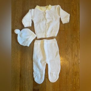 White Knit Infant Outfit
